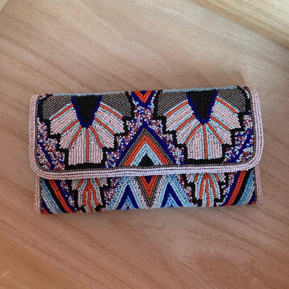 Anthropologie beaded clutch